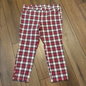 Old Navy Red and White Plaid Pants size 16